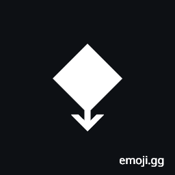 Black Diamond with Down Arrow Symbol