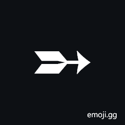 Black-Feathered Rightwards Arrow Symbol