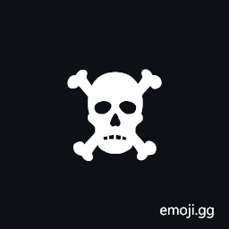 Black Skull and Crossbones Symbol