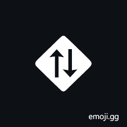 Black Two-Way Left Way Traffic Symbol