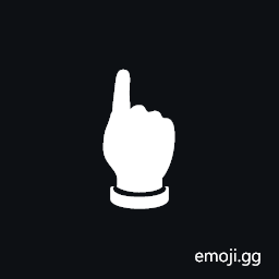 Black Up Pointing Backhand Index Symbol