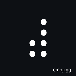 Braille Pattern Dots-345678 Symbol