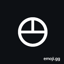 Circle Divided By Horizontal Bar and Top Half Divided By Vertical Bar Symbol