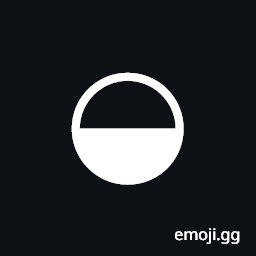 Circle with Lower Half Black Symbol