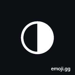 Circle with Right Half Black Symbol
