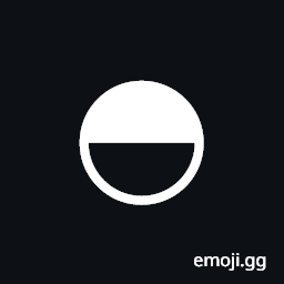 Circle with Upper Half Black Symbol