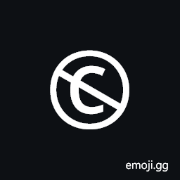 Circled C With Overlaid Backslash Symbol