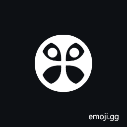 Circled Cross Formee With Two Dots Symbol