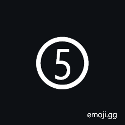 Circled Digit Five Symbol