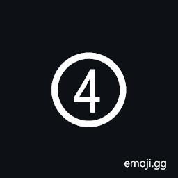 Circled Digit Four Symbol
