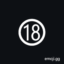 Circled Number Eighteen Symbol