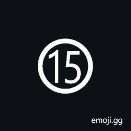 Circled Number Fifteen Symbol