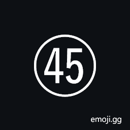 Circled Number Forty Five Symbol