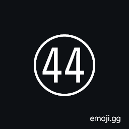 Circled Number Forty Four Symbol