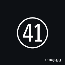 Circled Number Forty One Symbol