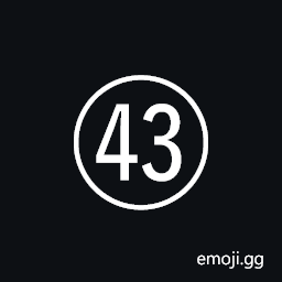 Circled Number Forty Three Symbol