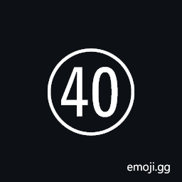 Circled Number Forty Symbol