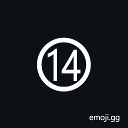 Circled Number Fourteen Symbol