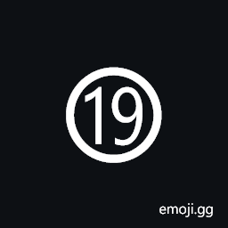 Circled Number Nineteen Symbol
