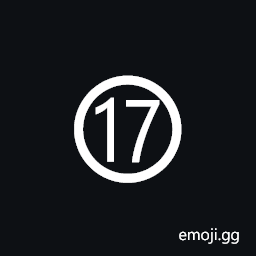 Circled Number Seventeen Symbol