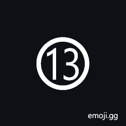 Circled Number Thirteen Symbol