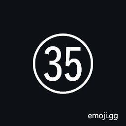 Circled Number Thirty Five Symbol