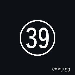 Circled Number Thirty Nine Symbol