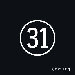 Circled Number Thirty One Symbol