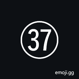 Circled Number Thirty Seven Symbol