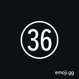Circled Number Thirty Six Symbol