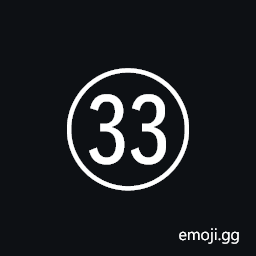 Circled Number Thirty Three Symbol