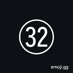 Circled Number Thirty Two Symbol