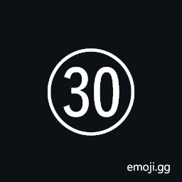 Circled Number Thirty Symbol