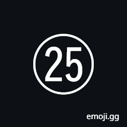 Circled Number Twenty Five Symbol