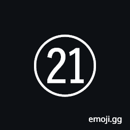 Circled Number Twenty One Symbol