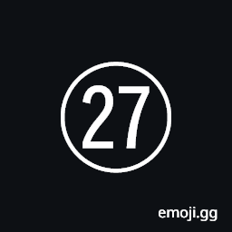 Circled Number Twenty Seven Symbol