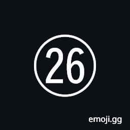 Circled Number Twenty Six Symbol