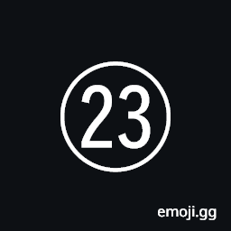 Circled Number Twenty Three Symbol