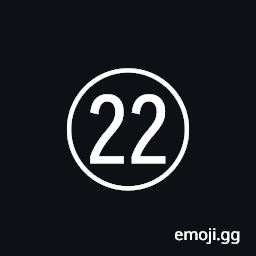 Circled Number Twenty Two Symbol