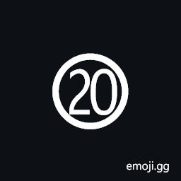 Circled Number Twenty Symbol