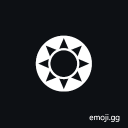 Circled Open Centre Eight Pointed Star Symbol