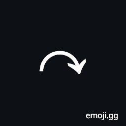 Clockwise Top Semicircle Arrow Symbol