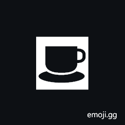 Cup On Black Square Symbol