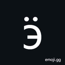 Cyrillic Small Letter E with Diaeresis Symbol