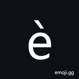 Cyrillic Small Letter Ie with Grave Symbol