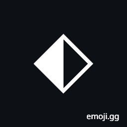 Diamond with Left Half Black Symbol