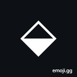 Diamond with Top Half Black Symbol