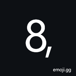 Digit Eight Comma Symbol
