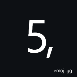 Digit Five Comma Symbol