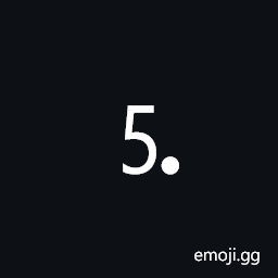 Digit Five Full Stop Symbol